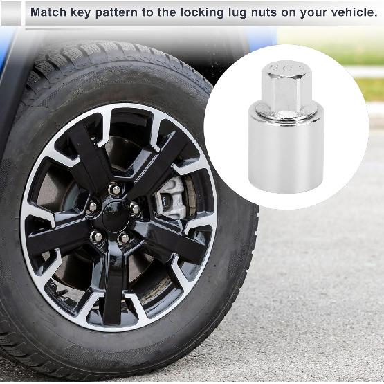 Vehicle Wheel Lock Lugnut for Jeep Compass #803 Anti-theft Screw Nut Removal Key Socket 1pc