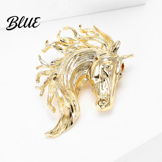 Anti-rust Brooch Pin Retro Style Horse Head Design Anti-oxidation Sophisticated