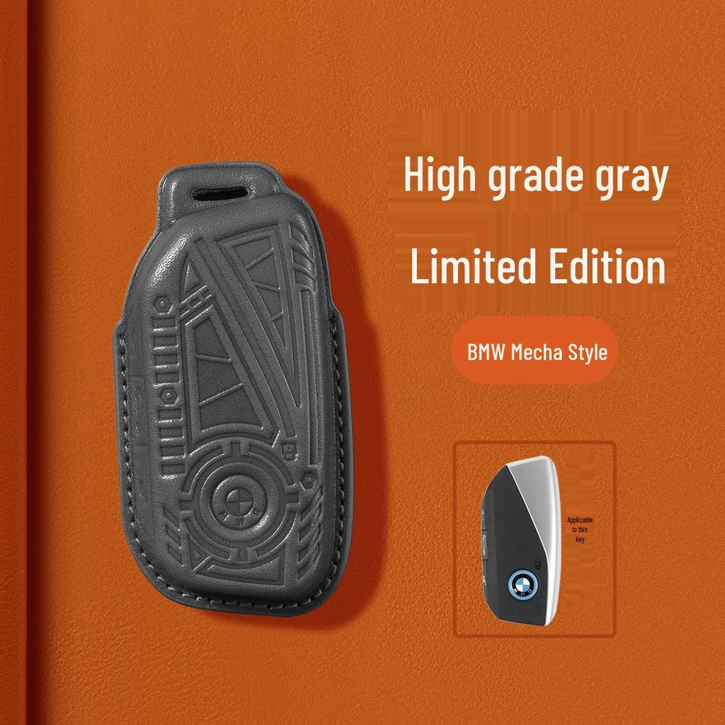 Premium Genuine Leather Key Case for BMW X5, X1, X3, X7, and 5 Series (530, 525li) Blade, 3 Series (330, 325li)