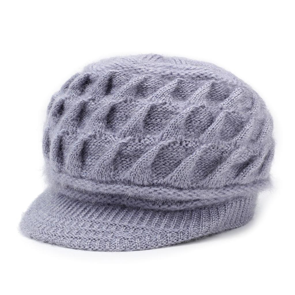 Middle-aged and Elderly Women's Winter Hats Thickened Winter Ear Protectors Fleece Fashion Warm Wool Hats Knitted
