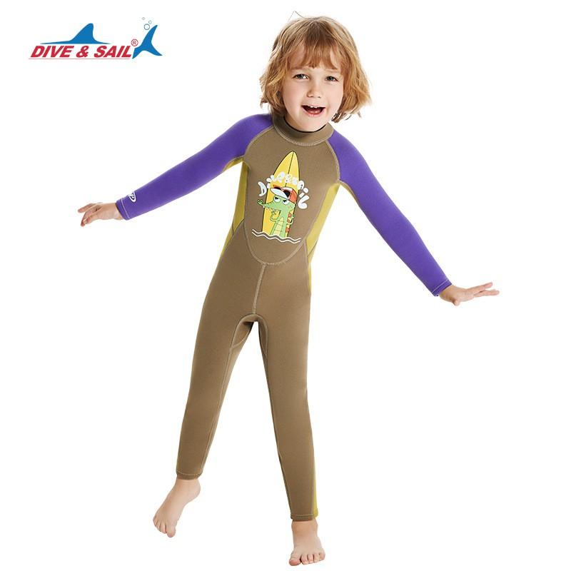 Kids 2.5mm Neoprene Fullsuit Wetsuit Snorkeling Diving Surfing Swimming Warm Winter