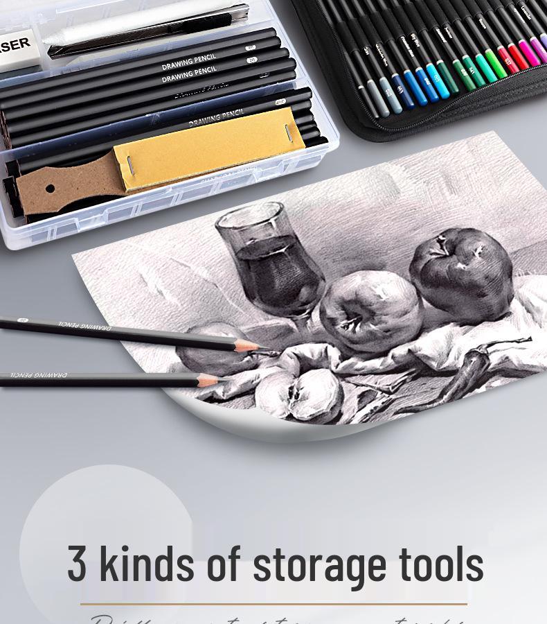Professional Sketch & Charcoal Pencil Set for Students & Beginners