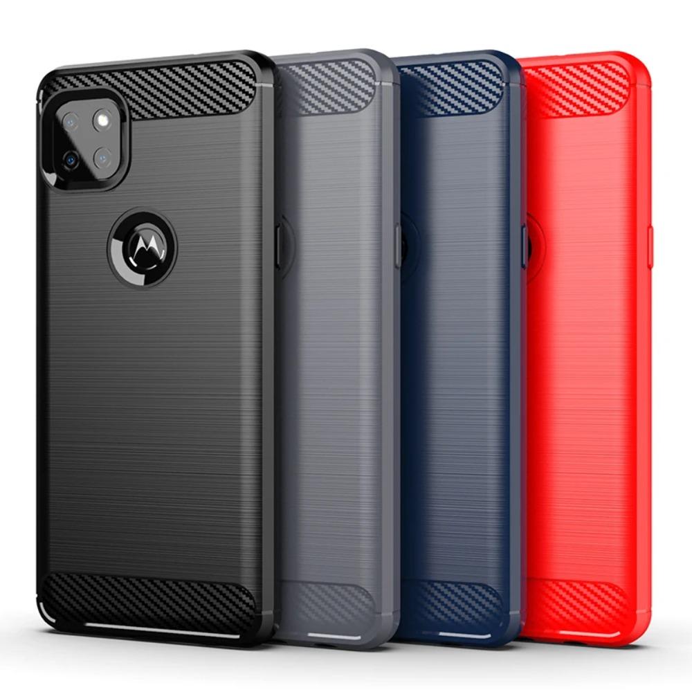 For Motorola One 5G Ace Case Bumper Rubber Silicon Carbon Fiber Cover For Motorola One 5G Ace Case For Moto One 5G Ace Case 6.7
