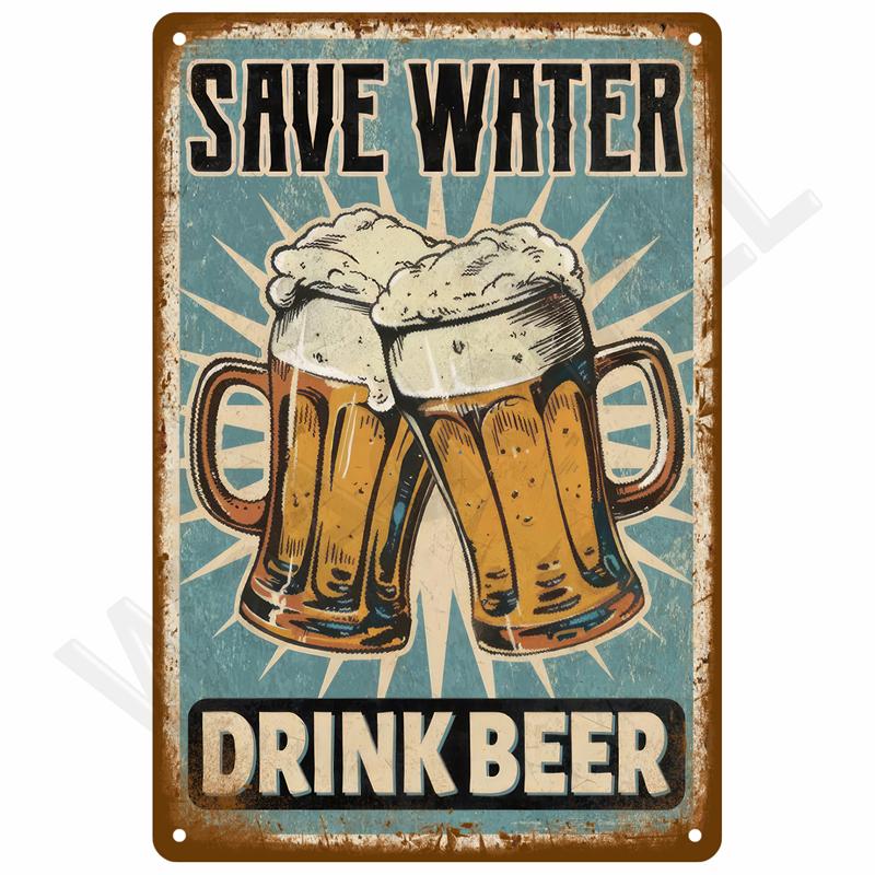 Vintage Tin Sign Home Decor Elementy Dekoracji Ściennej Sztuka Ścienna Mural Elementy Dekoracji Pokoju Dekoracje Mężczyźni Retro Metalowa Tabliczka Znakowa Bar Plakaty