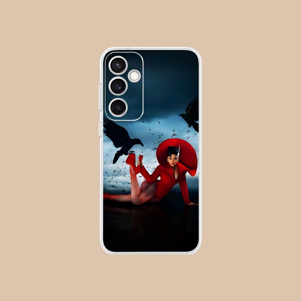Cardi B Clear Mobile Phone Case for Samsung Galaxy S25 S24 S23 S22 S21Plus FE Ultra Colorful Cover