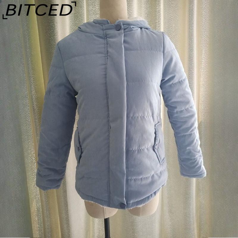 

BITCED Утепленная хлопковая куртка на флисовой подкладке, стеганое хлопковое пальто короткой длины для женщин, осень/зима, литературный минимализм, верхняя одежда с хлопковым наполнителем XXXL светло-синий
