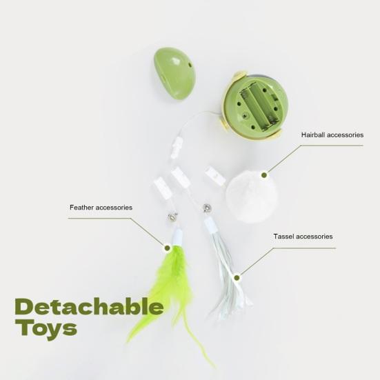 Door Hanging Electric Cat Feather Toy Smart Self Play Cat Teaser Toy Automatic Cat Toy with Feather Fluffy Ball And Tassel for Indoor Cats