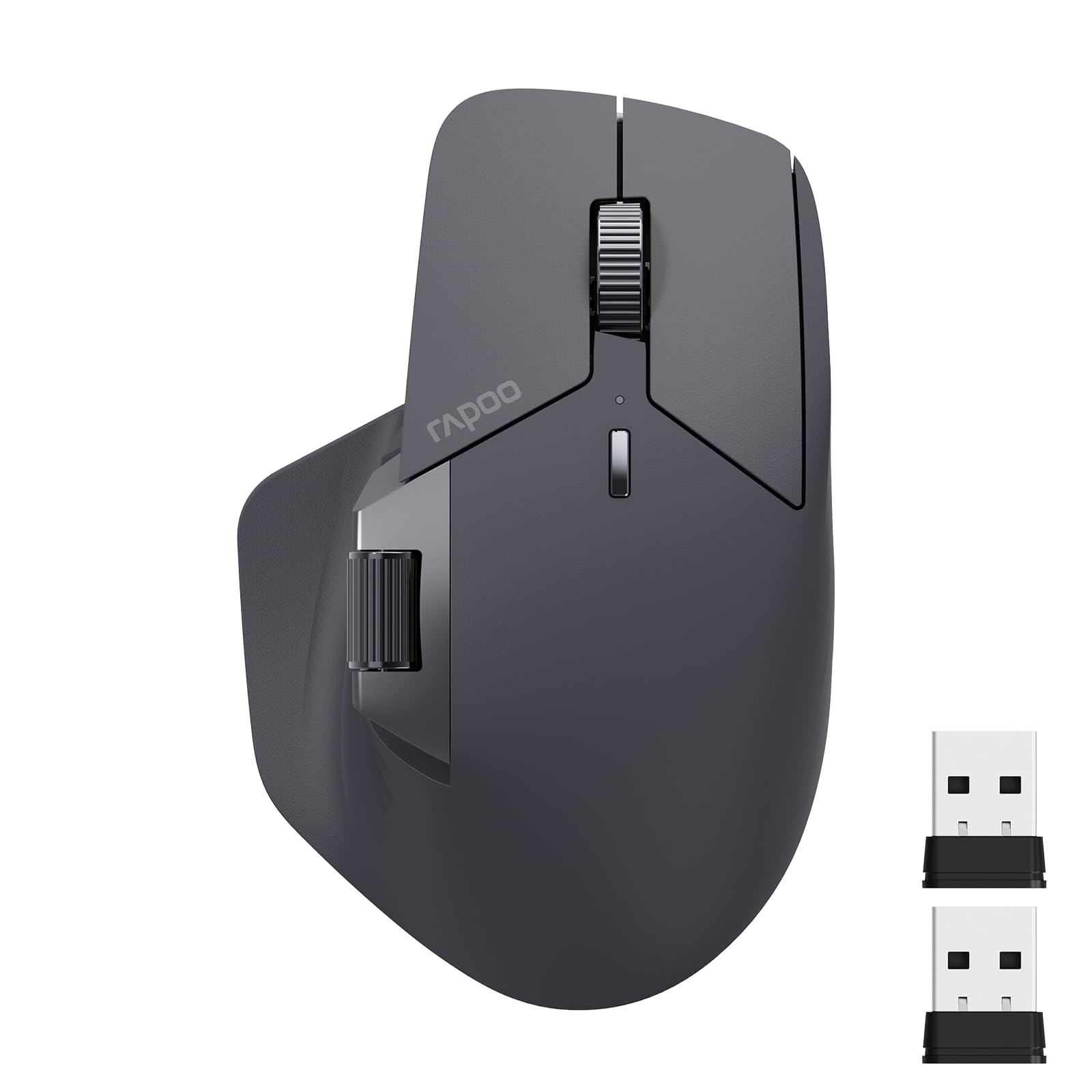 

RAPOO MT760 Wireless Bluetooth Supports 4 Devices Cross 11 Programmable Battery Black Multi-Device Mouse, 5.0/2.4GHz, Three-Mode Connection, чорний