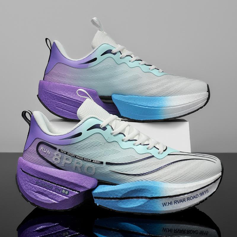 

Новые мужские кроссовки для бега из сетки с карбоновой пластиной 2025 - Модный дышащий дизайн, амортизирующие - Студенческая спортивная обувь 45 синий