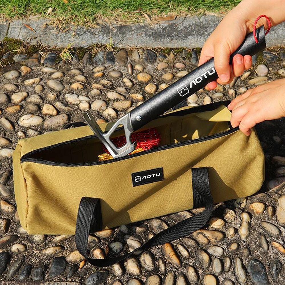 Double Layer Tent Storage Bag Tear Resistant Tent Pole Bag Tent Pegs Organizer  Hiking Trips