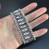 European and American women's bracelet retro inlaid with rhinestones elastic wide bracelet literary retro style