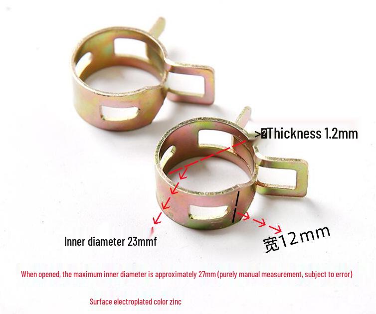 Elastic Steel Hose Clamp with Rubber Grip and Spring Clip