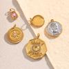 MamacitaSlay 316L Stainless Steel Zircon Star Portrait Letter Charms Necklace Earrings Bracelet DIY Accessories Women's Ornament