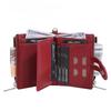 Women's Wallet with Keychain Strap Card Holder Coin Zip Pocket Ins Style Short Bifold Purse