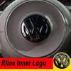 Awq6 Glänzend schwarze Lenkrademblem-Abdeckung für Golf 7 Rline Logo Schwarz für Lenkrad