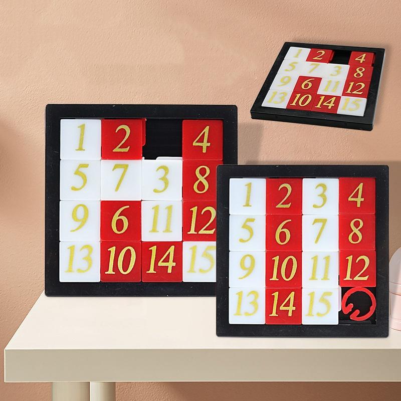 2/5/10 PCS Math Toy 1-15 Number Puzzles Kids Toy Sliding Puzzle Toy 15 Tiles Logics Game Developing for Children Plastic