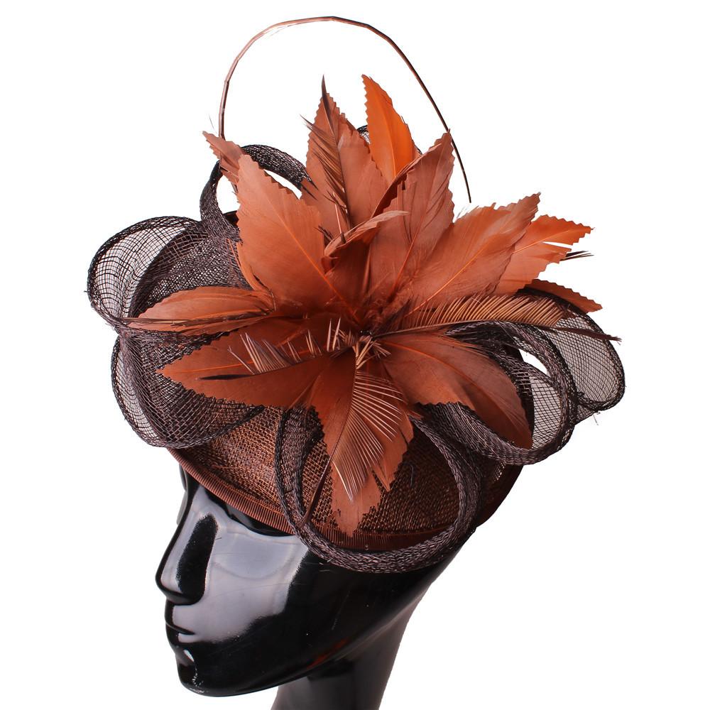 Hat Ladies European And American Party Hair Accessories Bridal Headwear Wedding Party Linen Top Hat