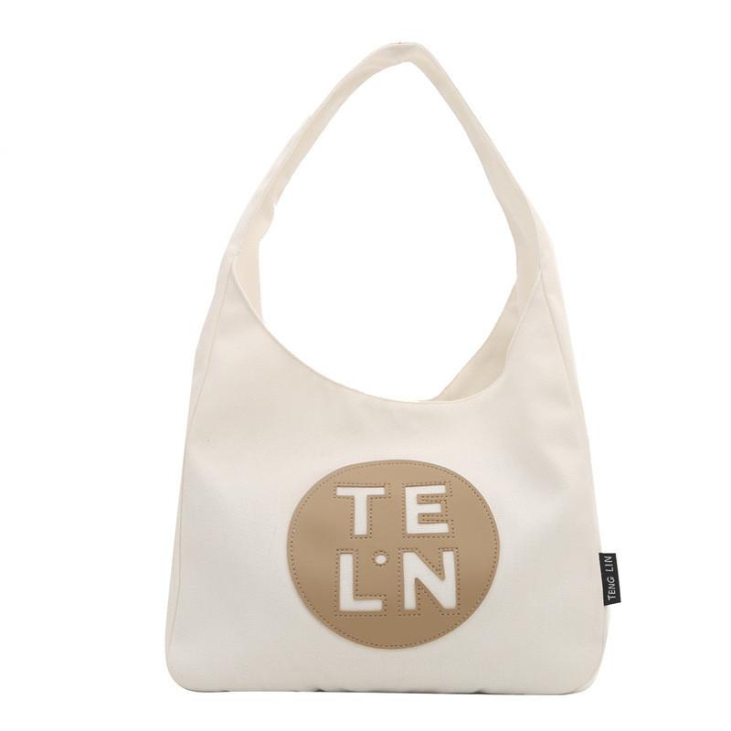 Stylish And Spacious Black Canvas Tote Bag For Women Ideal For Spring Commute And School