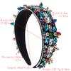 Korean Luxury Full Diamond Crystal Women's Headband Heavy Craft Hand-Beaded Glass Diamonds High Quality Banquet Hair Accessory