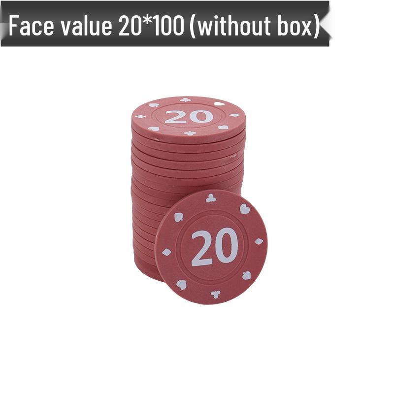 Boxed Set: 100 Plastic Baccarat Mahjong Poker Machine Tokens