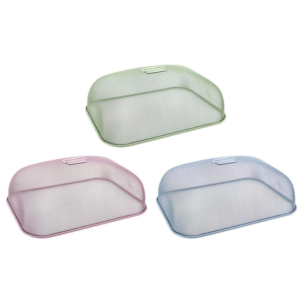 Mesh Kitchen Cover Iron Food Net Dome Protector 18.5 Inch Large Screen for Outdoor Picnic Table BBQ