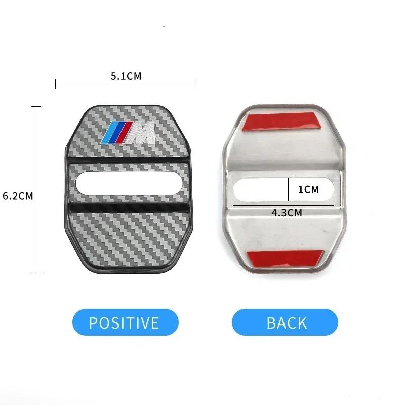 2025 Hot 4PCS Car Door Lock Cover Carbon Fibre Stikcer Case Car Accessories For BMW E46 E90 E60 F10 E39 F30 E36 F20 E87 E90 E70