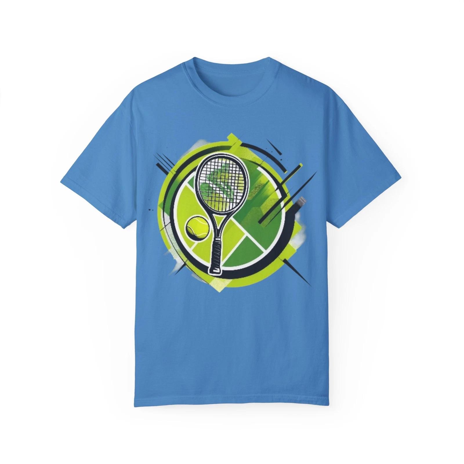 

Tennis Vibe Garment-Dyed T-shirt, Sporty Tee for Tennis Lovers, Gift for Sports M