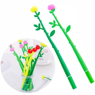 Rose Ballpoint Pen 20 Cm Black Refill Mix Color - Gift for Women, Valentine's Day
