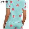 JPNTKY Women's Fashion Casual Short Sleeve O-Neck Pants Suits