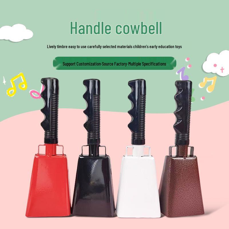 In-Stock Handheld Cowbell Orff Percussion Instrument - Cheering Bell KTV Atmosphere Prop