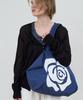 Ma Journee Rose Patch Eco Bag_Navy
