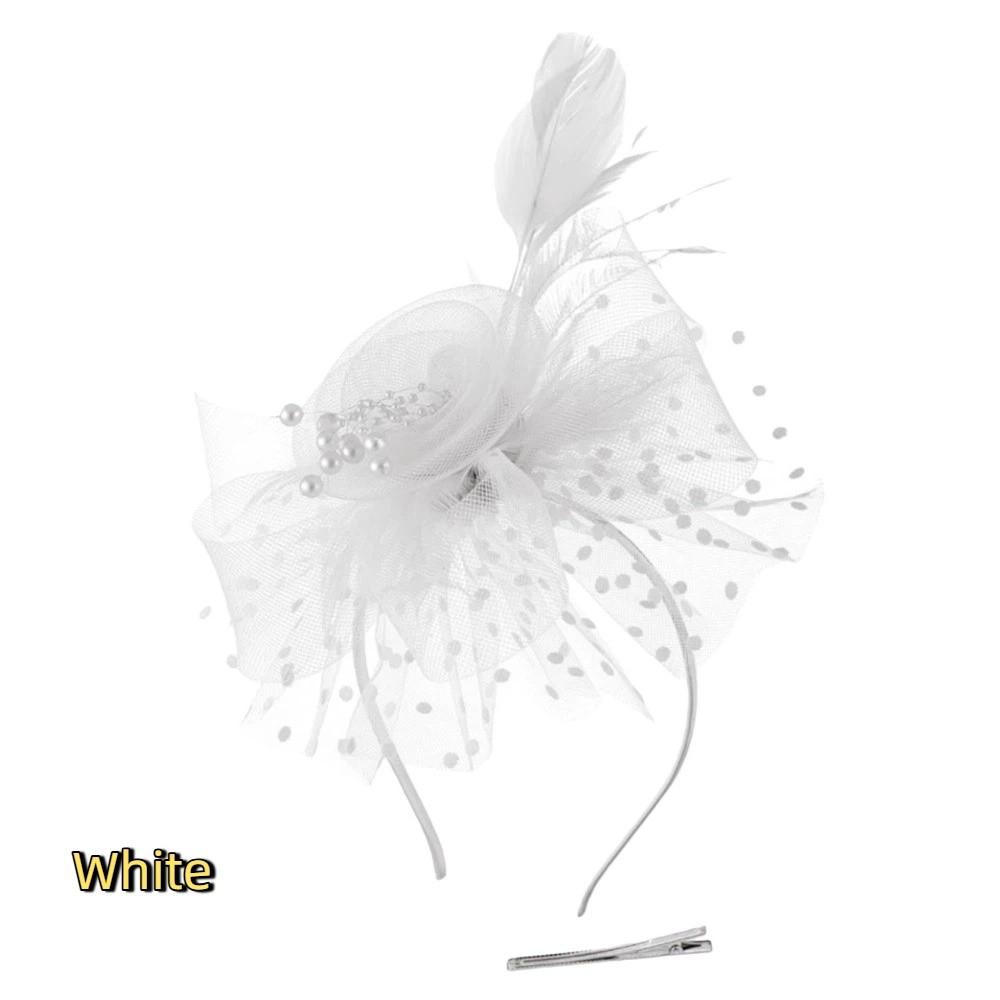 Bride Headdress Feathers Fascinator Hat Hoop Hair Clip Bride Headdress  Photography