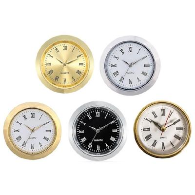 Decorative Round Clock Insert with Roman Numerals Miniature Clock Fit Up Watch Dials Replacement for Art and Crafts