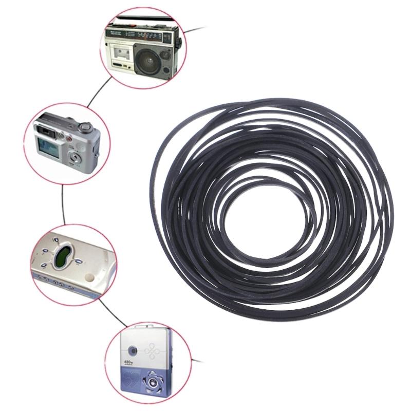 Set of 50/100pcs Assorted Belts for Cassette Players Record Players Quality Rubber Belts 0.7x0.7mm Easy Installation