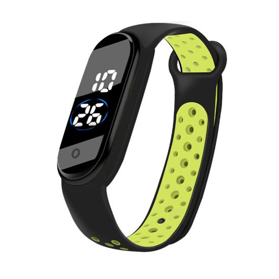 LED elektronické hodinky Vodotěsné Protiskluzové Nastavitelný dvoubarevný TPU řemínek Obdélníkový ciferník Děti Studenti Neformální Sportovní Digitální Náramkové hodinky