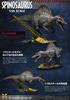 Jurassic Park III Spinosaurus-skala umalt plastmodellsett X-Plus 1/35
