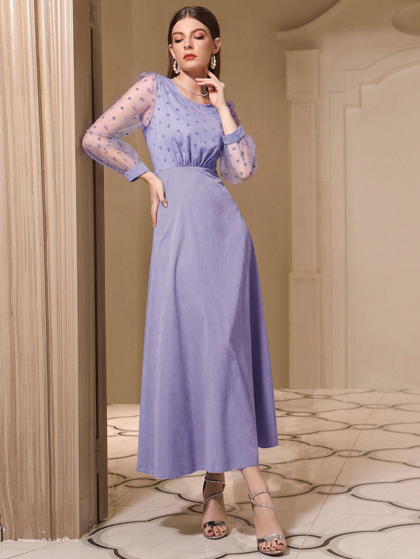 

Элегантное богемное платье в стиле пэчворк из сетки - Женская коллекция весна/лето 2025 Extra Large фиолетовый