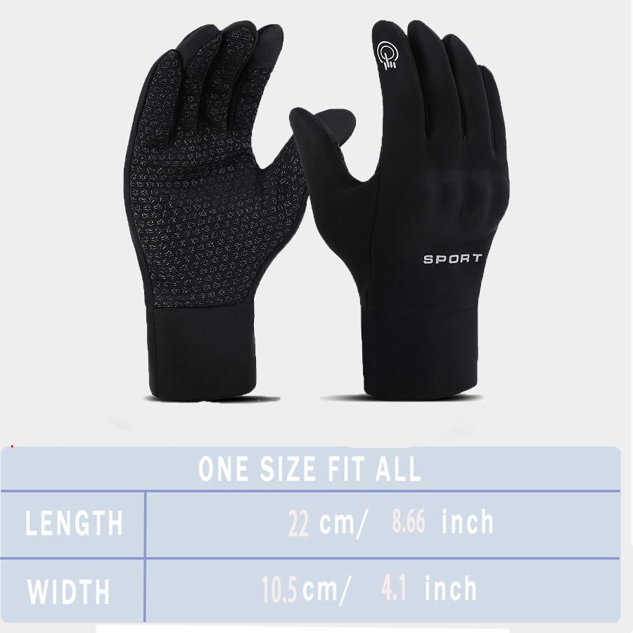 Waterproof Winter Gloves Warm All Finger Touch Screen For Cycling Outdoor Work Lightweight Thermal Running Gloves