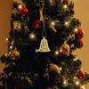 12pcs Christmas Tree Bell Ornaments Festive Hanging Decorations for Winter Theme Parties Safe Plastic Bells for Home Decor Xmas Tree Pendants Holiday