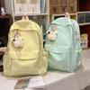 Schoolbag Korean Ins Letter Embroidery Lightweight Junior High School High School Student School Bag Women's Large Capacity Backpack