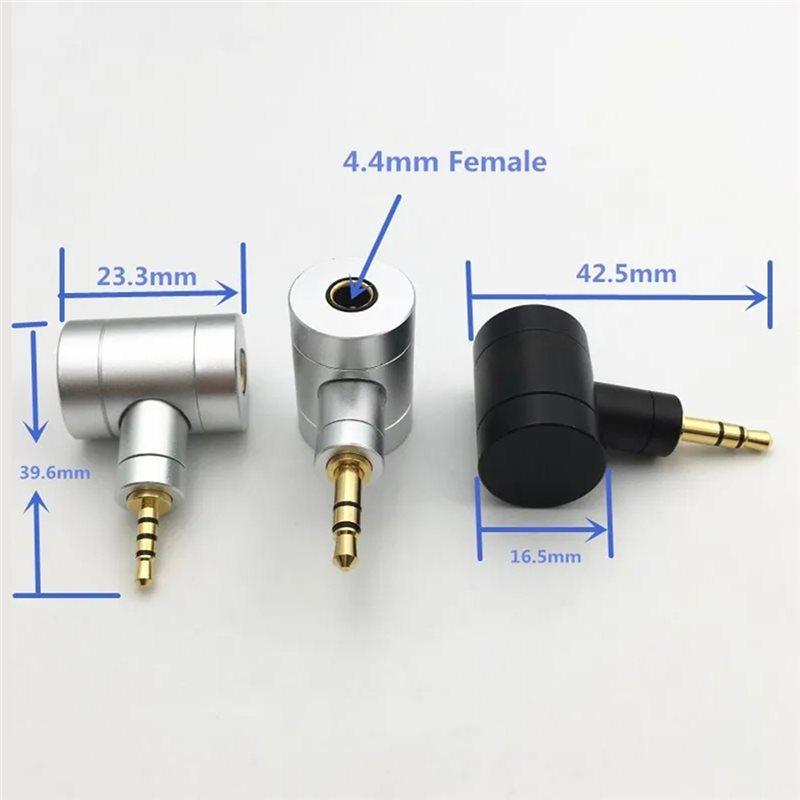 HIFI Angle 4.4 Balanced Earphone Adapter For SONY, Music Players- DIY Design 4.4Mm Female To 2.5Mm 4Pole/3.5Mm 3Pole Male Plug