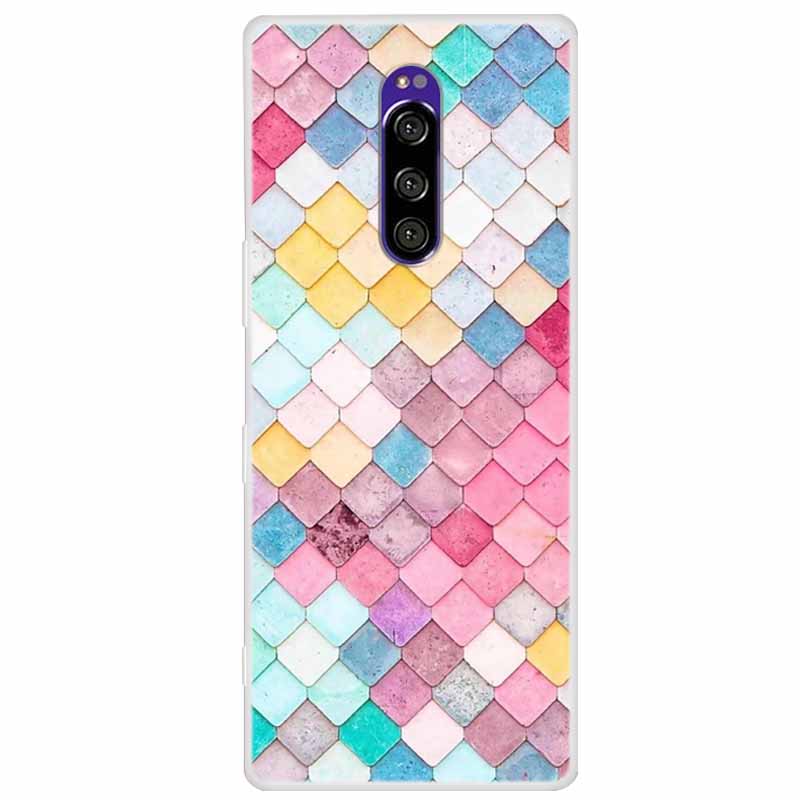 For Sony Xperia 1 Case Luxury Animals Transparent Cover for Sony Xperia1 XZ4 SO-03L SOV40 J8110 J9150 J8170 Phone Shells Covers