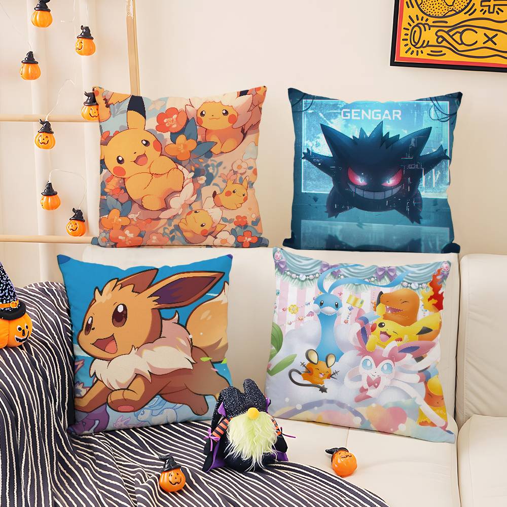 Pokemon Ruby Sapphire Anime Plush Pillow Cover Soft Short Plush Cushion Cover For Sofa Bedroom Home Decor Gift