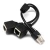 RJ45 Male To Internet Adapter Cable 2 Female 2-in-1 Plug and Play Copper
