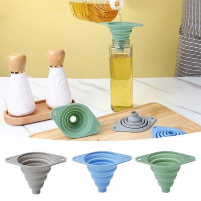 Leak-Proof Silicone Funnel Foldable Wide Mouth Funnel New Portable Funnel  Kitchen