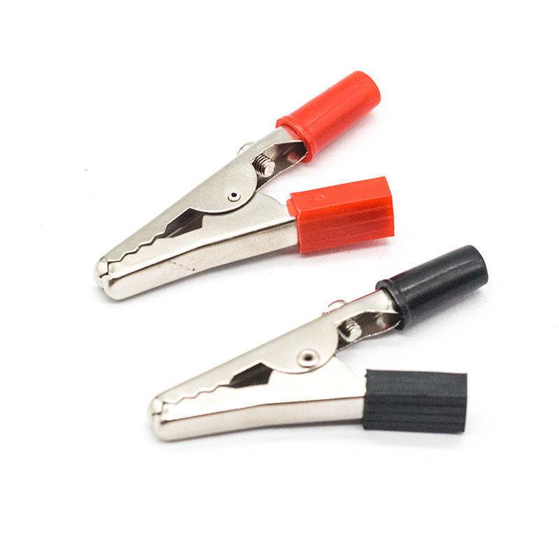 10Pcs Metal Alligator Clips Test Clips Electronic Product Test Clips Electrostatic Ground Wire Repair Work Alligator Clip