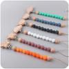 1 set Suzetă Clip din lemn Set de brățări pentru dentiție pentru bebeluși Set de brățări de desene animate Star Cloud Pisică margele din silicon Jucărie pentru dentiție pentru bebeluși Lanț anti-pierdere