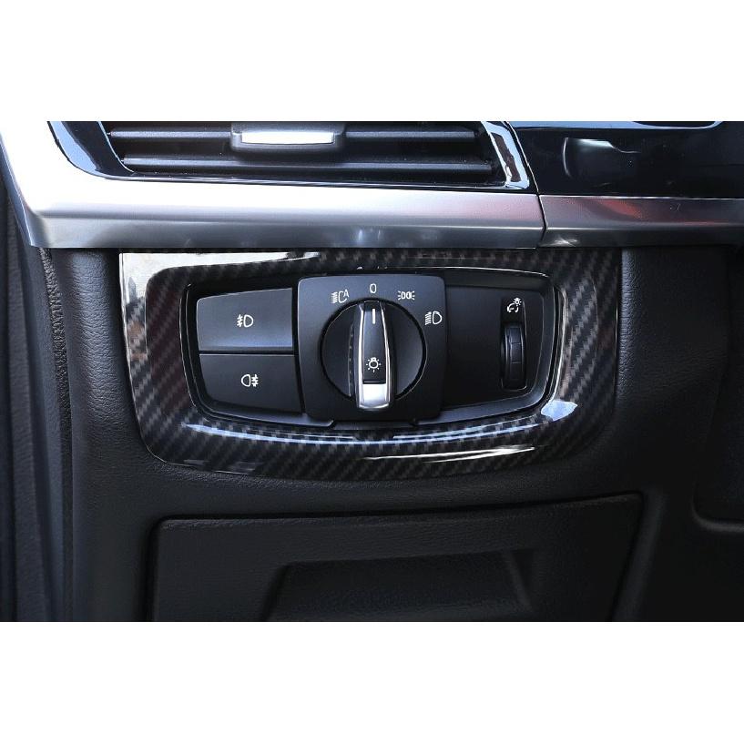 Carbon Fiber Headlight Switch Button Cover Trim For BMW X5 F15 X6 F16 2014-2018