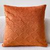 Quality Velvet Scallop Design Embossed Cushion Cover 45x45cm Minimalist Solid Color Sofa Decorative Pillowcase Comfortable Feel