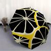 1pc Lemon Pattern Automatic Open/Close Umbrella with One Touch Button, Compact Folding Canopy, Sturdy 8 Rib Windproof Design   Lightweight  12